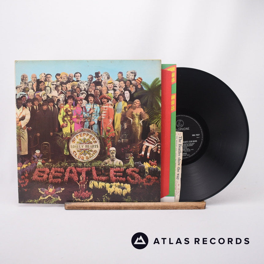 The Beatles Sgt. Pepper's Lonely Hearts Club Band LP Vinyl Record - Front Cover & Record