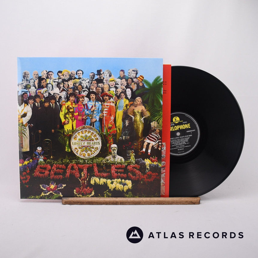 The Beatles Sgt. Pepper's Lonely Hearts Club Band LP Vinyl Record - Front Cover & Record
