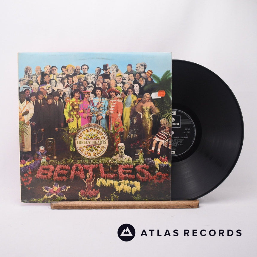 The Beatles Sgt. Pepper's Lonely Hearts Club Band LP Vinyl Record - Front Cover & Record