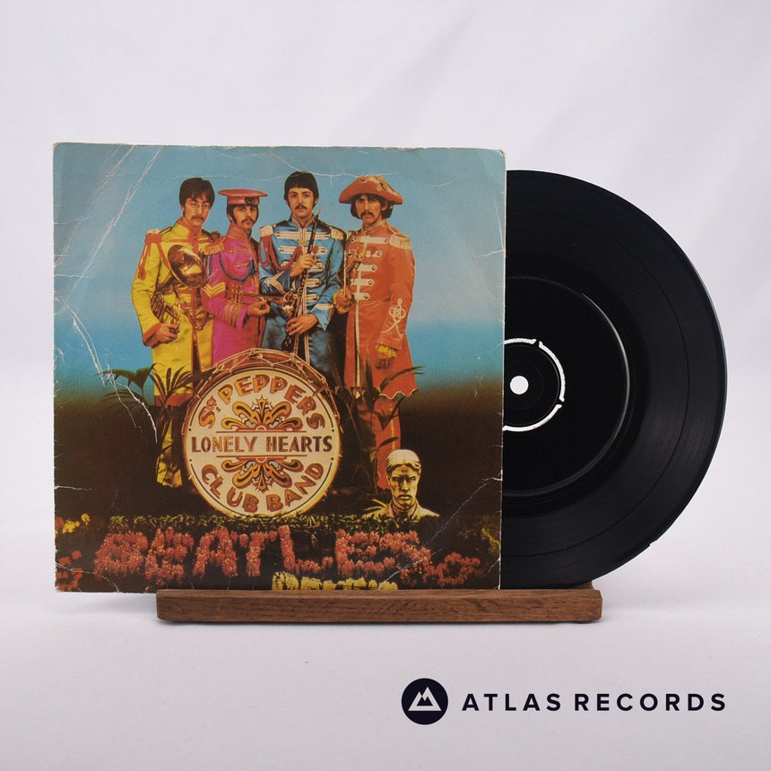 The Beatles Sgt. Pepper's Lonely Hearts Club Band 7" Vinyl Record - Front Cover & Record