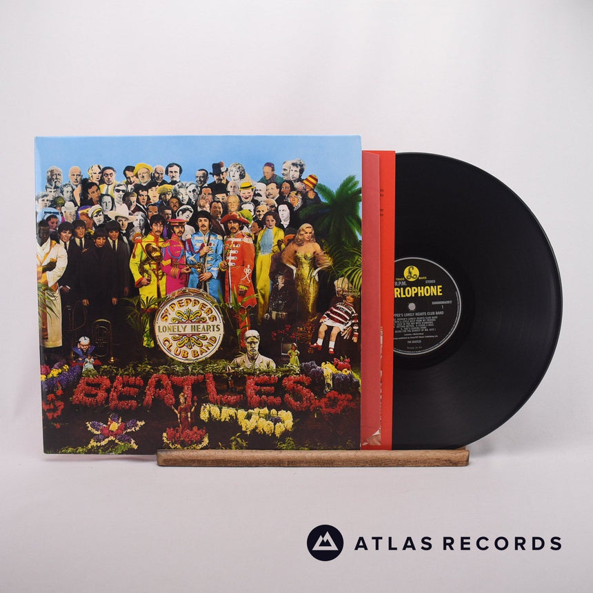 The Beatles Sgt. Pepper's Lonely Hearts Club Band LP Vinyl Record - Front Cover & Record