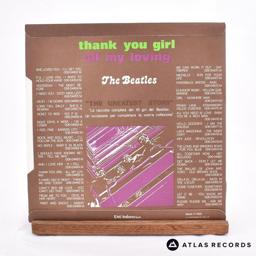 The Beatles - Thank You Girl - Italian Reissue 7" Vinyl Record - EX/EX