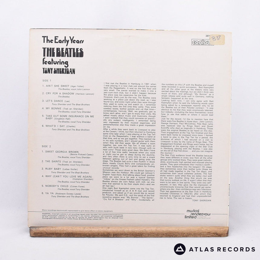 The Beatles - The Early Years - A//1 B//1 LP Vinyl Record - EX/EX