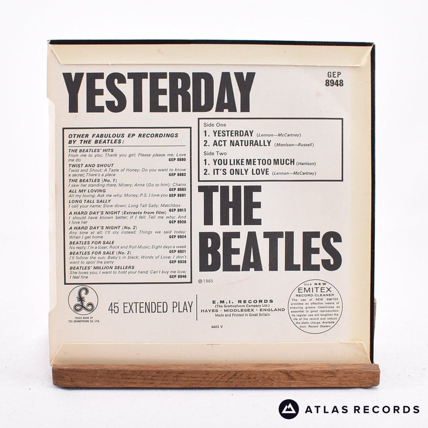 The Beatles - Yesterday - Mono Reissue 7" EP Vinyl Record - VG+/EX