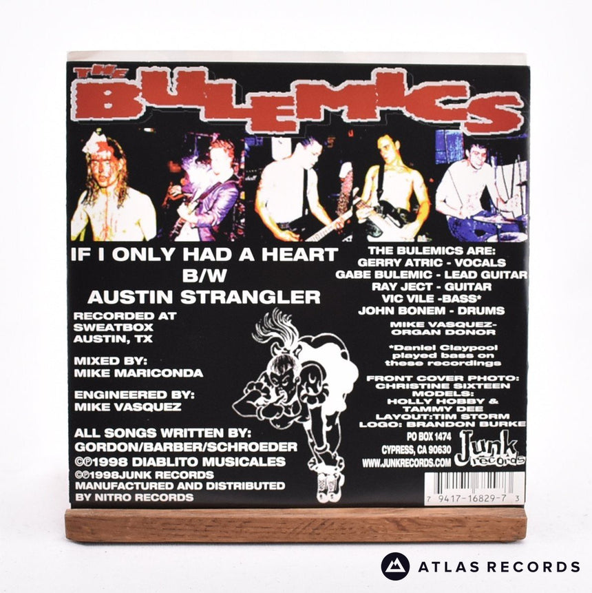 The Bulemics - Can't Keep It Down - Red Insert Us 7" Vinyl Record - EX/EX