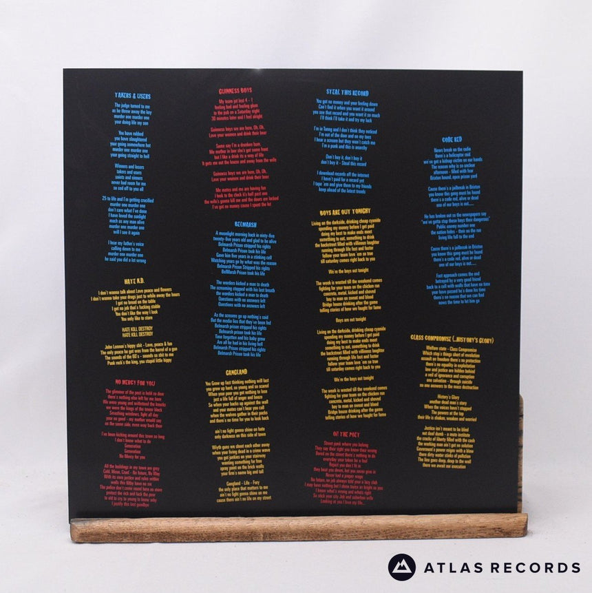 The Business - No Mercy For You - Blue Lyric Sheet LP Vinyl Record - NM/NM