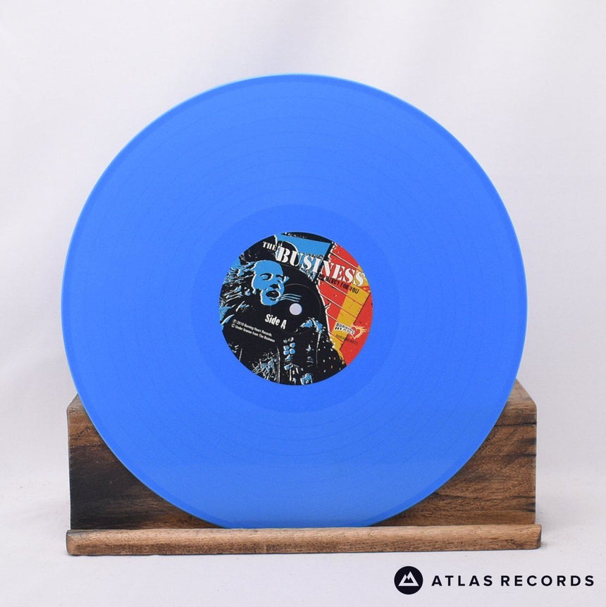 The Business - No Mercy For You - Blue Lyric Sheet LP Vinyl Record - NM/NM