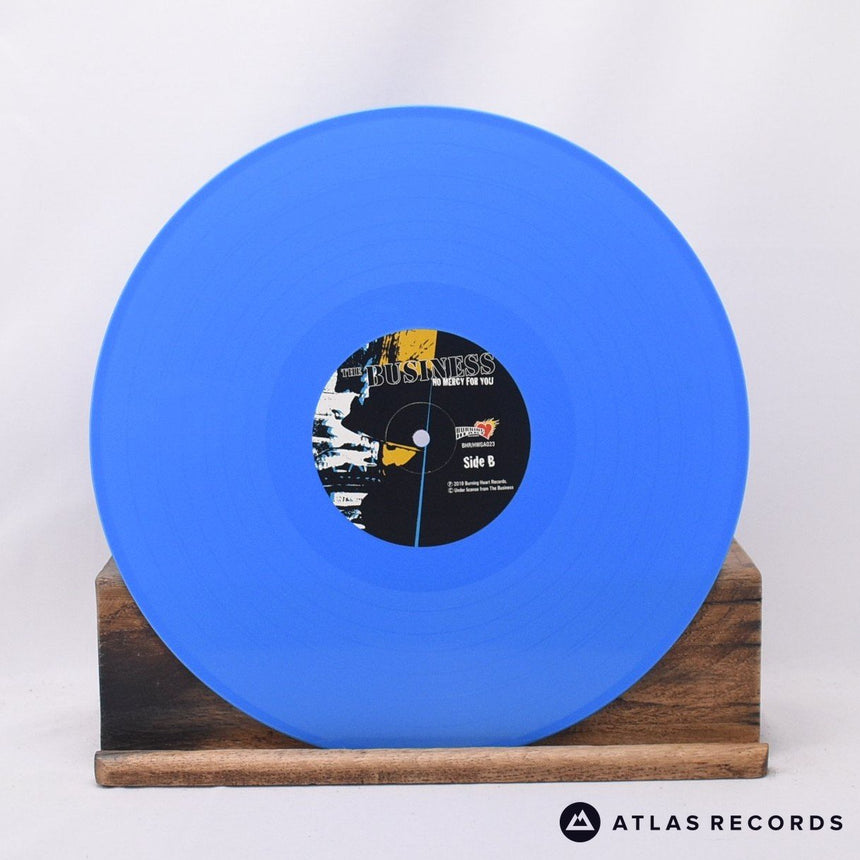 The Business - No Mercy For You - Blue Lyric Sheet LP Vinyl Record - NM/NM