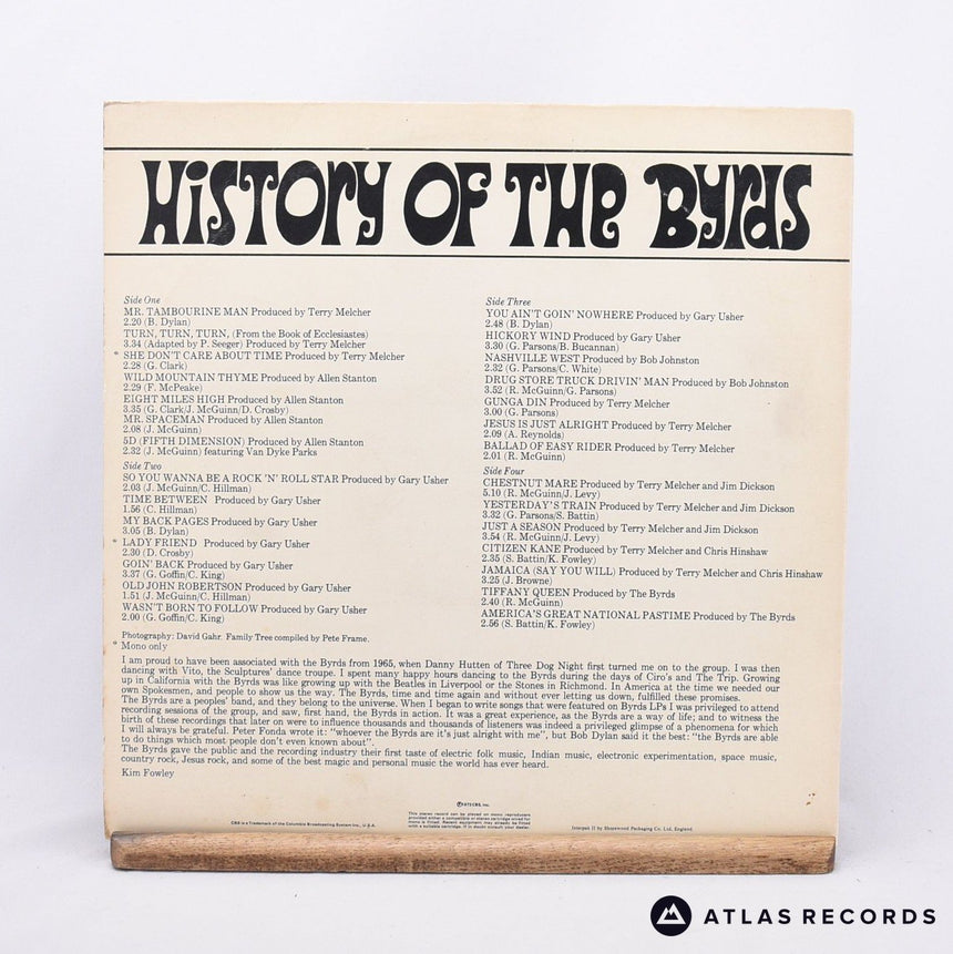The Byrds - History Of The Byrds - Gatefold 2 x LP Vinyl Record - VG+/EX