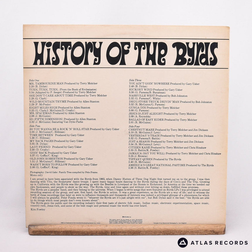 The Byrds - History Of The Byrds - Reissue Gatefold 2 x LP Vinyl Record - EX/EX