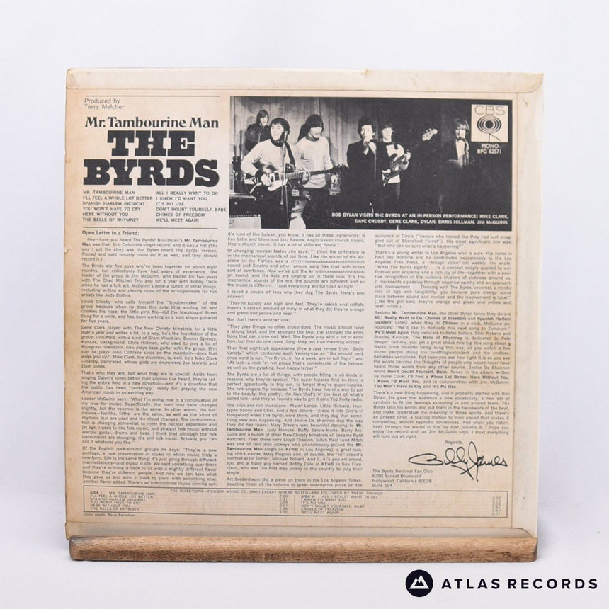The Byrds - Mr. Tambourine Man - Mono A-1 B-1 LP Vinyl Record - VG+/VG+