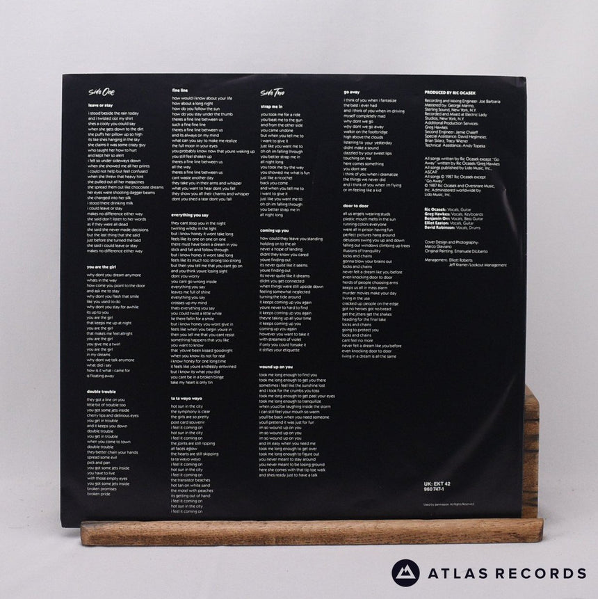 The Cars - Door To Door - LP Vinyl Record - EX/EX