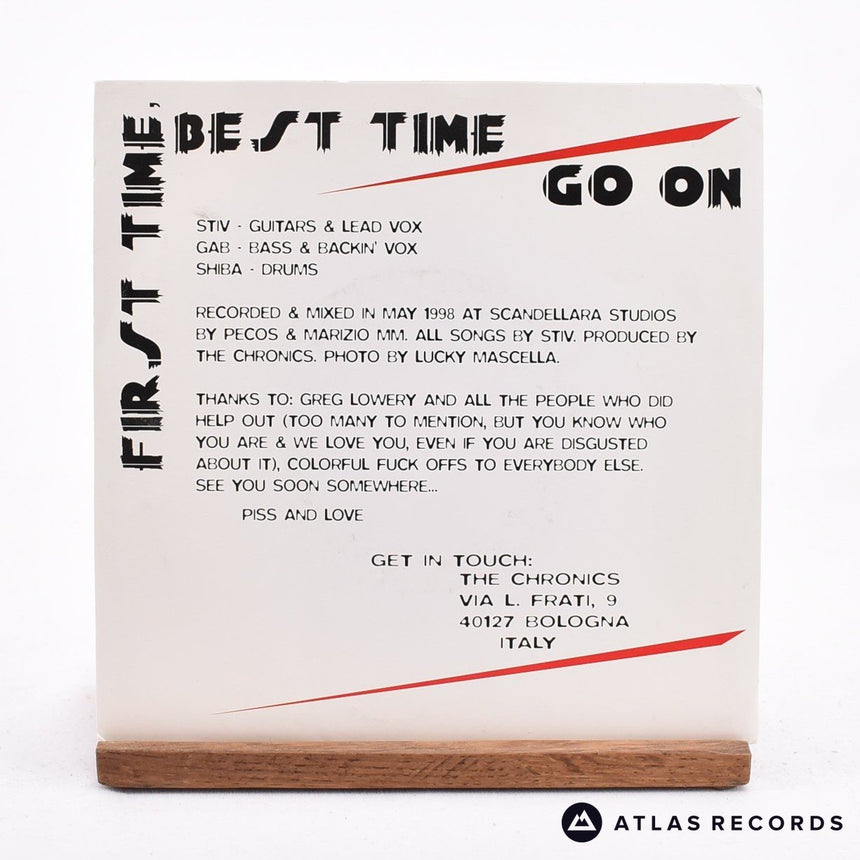 The Chronics - First Time, Best Time - 7" Vinyl Record - EX/EX