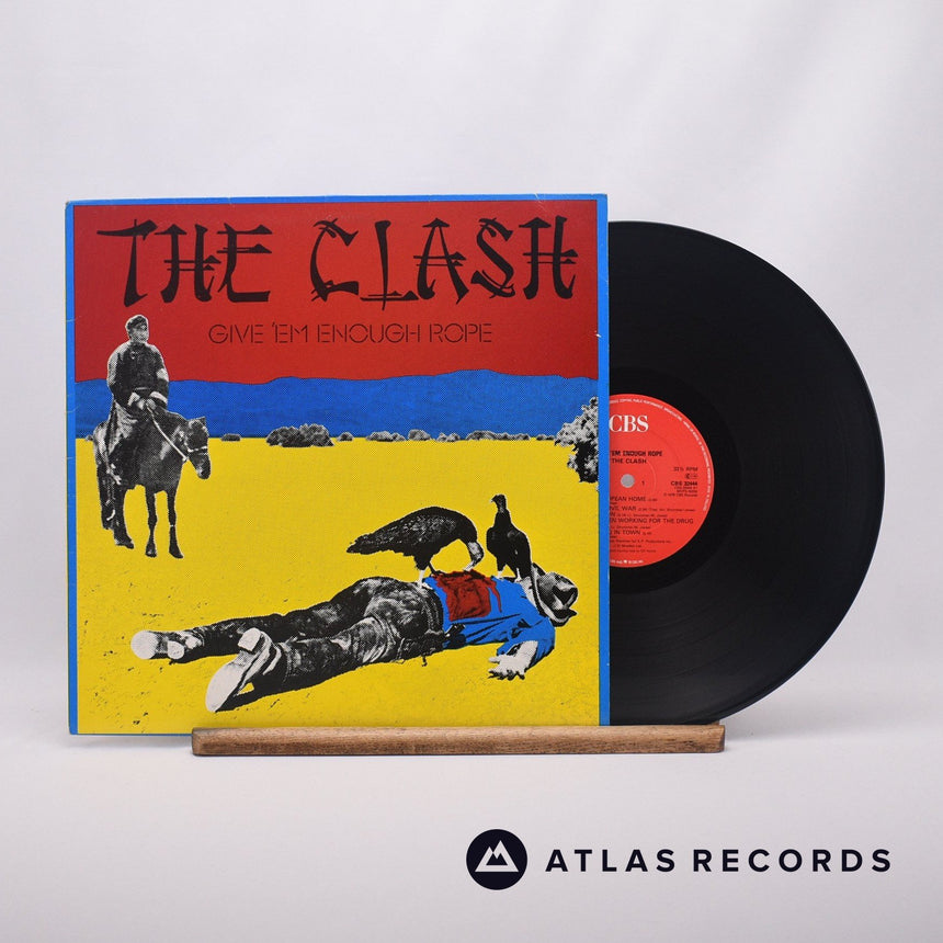 The Clash Give 'Em Enough Rope LP Vinyl Record - Front Cover & Record