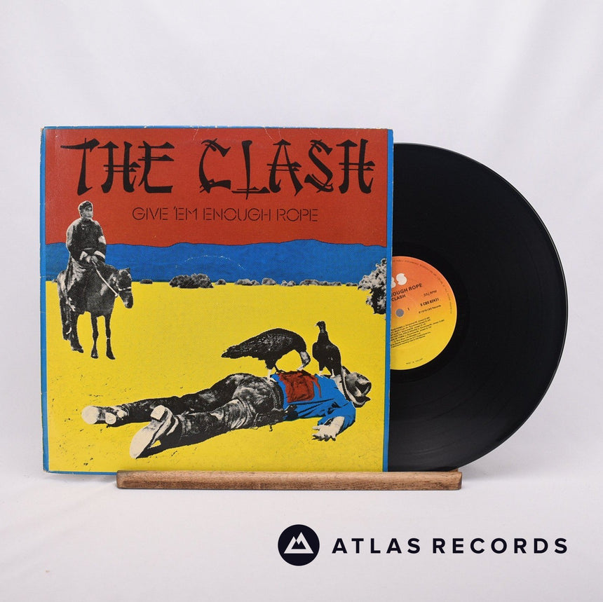 The Clash Give 'Em Enough Rope LP Vinyl Record - Front Cover & Record