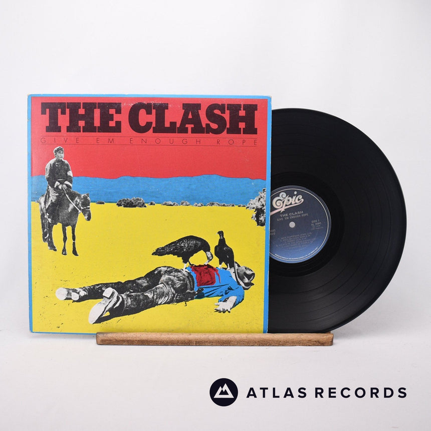 The Clash Give 'Em Enough Rope LP Vinyl Record - Front Cover & Record