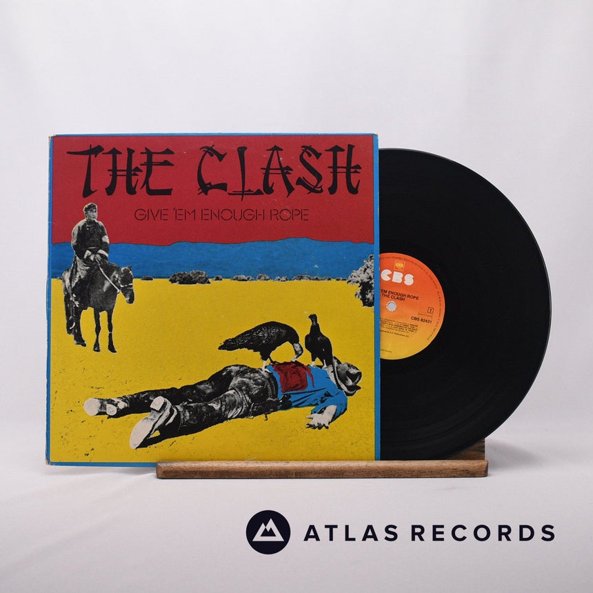 The Clash Give 'Em Enough Rope LP Vinyl Record - Front Cover & Record
