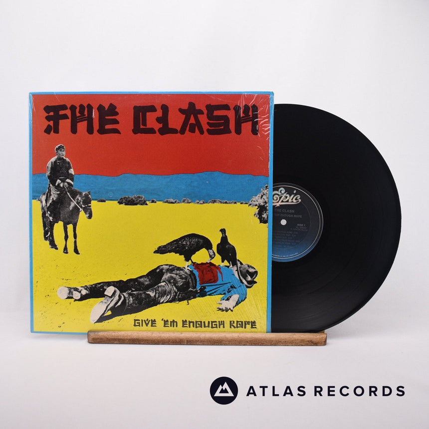 The Clash Give 'Em Enough Rope LP Vinyl Record - Front Cover & Record