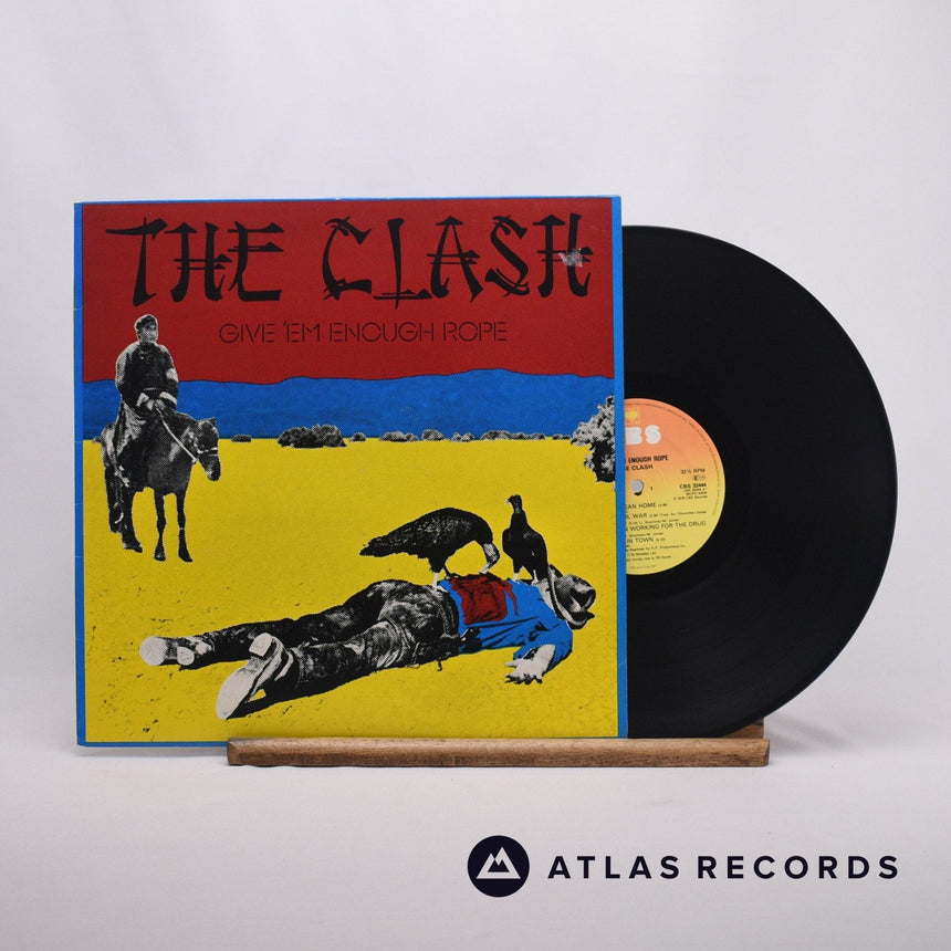 The Clash Give 'Em Enough Rope LP Vinyl Record - Front Cover & Record