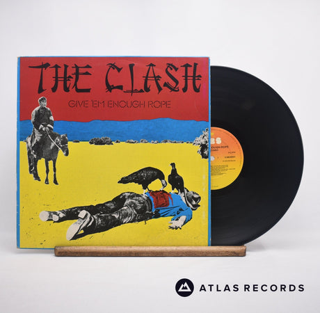 The Clash Give 'Em Enough Rope LP Vinyl Record - Front Cover & Record