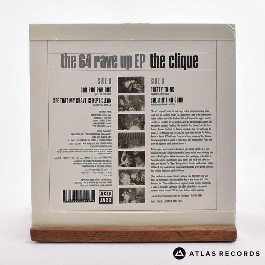 The Clique - The 64 Rave Up EP - Mono 7" EP Vinyl Record - EX/EX