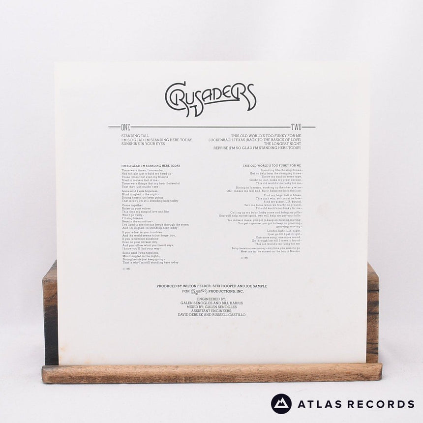The Crusaders - Standing Tall - Insert LP Vinyl Record - EX/EX