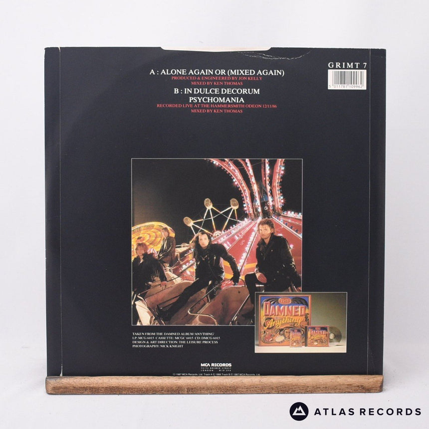 The Damned - Alone Again Or - Townhouse A1 B1 12" Vinyl Record - VG+/EX