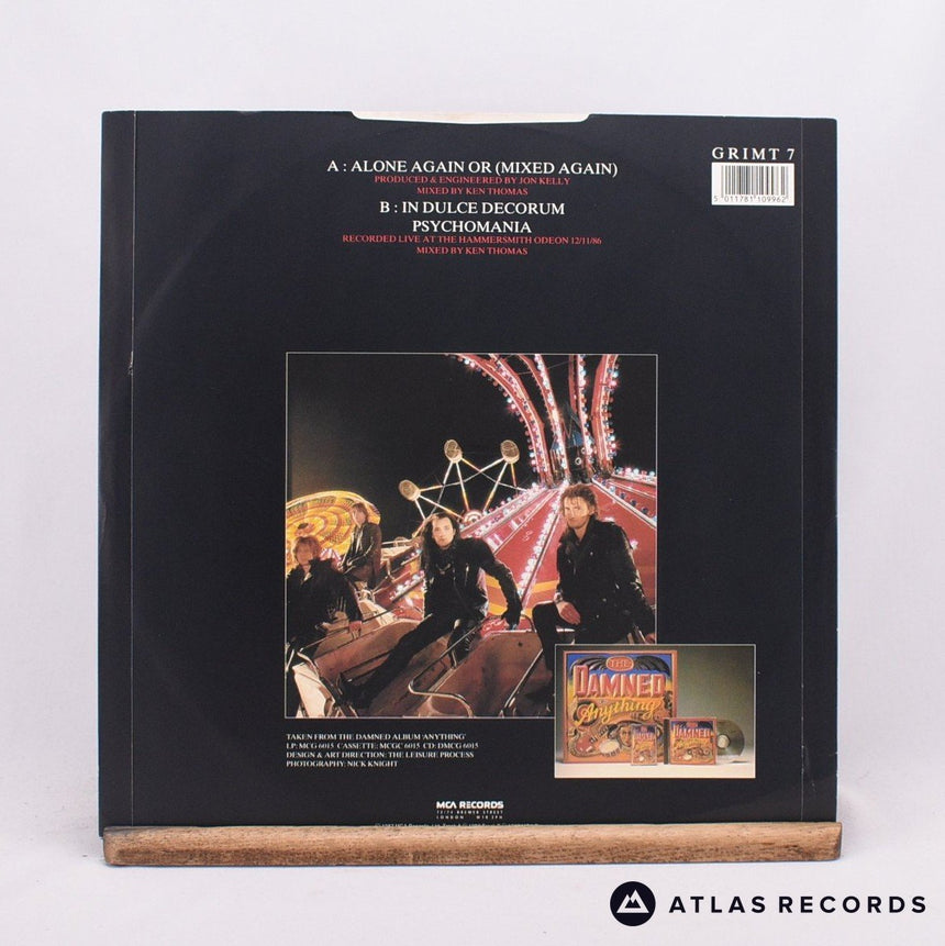 The Damned - Alone Again Or - Townhouse A1 B1 12" Vinyl Record - EX/EX