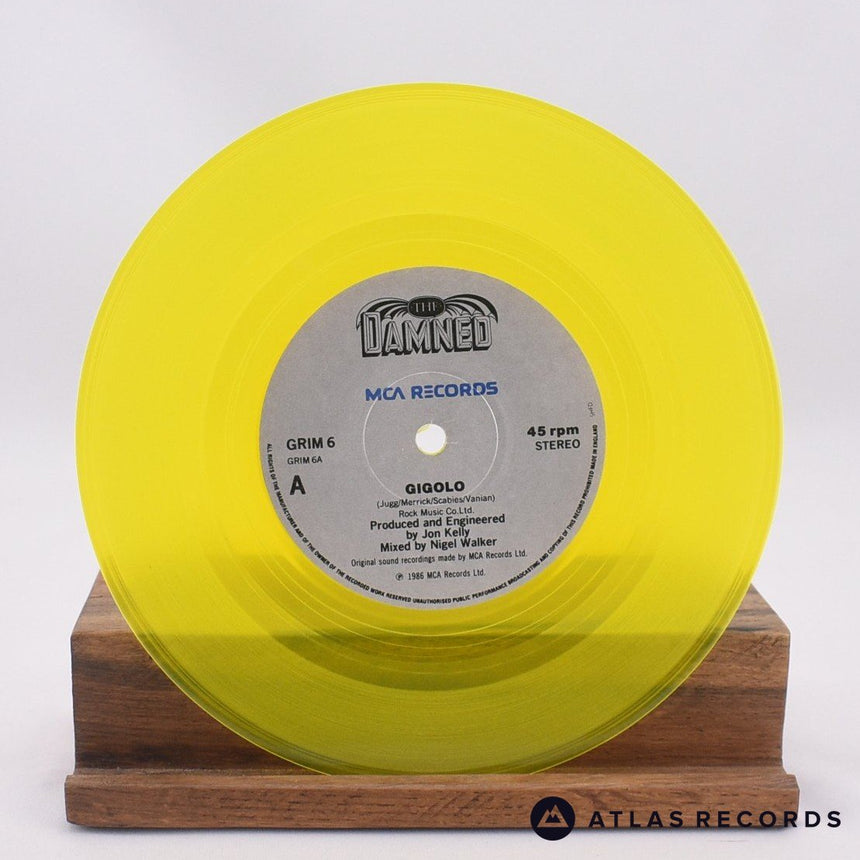 The Damned - Gigolo - Yellow Transparent 7" Vinyl Record - VG+/EX