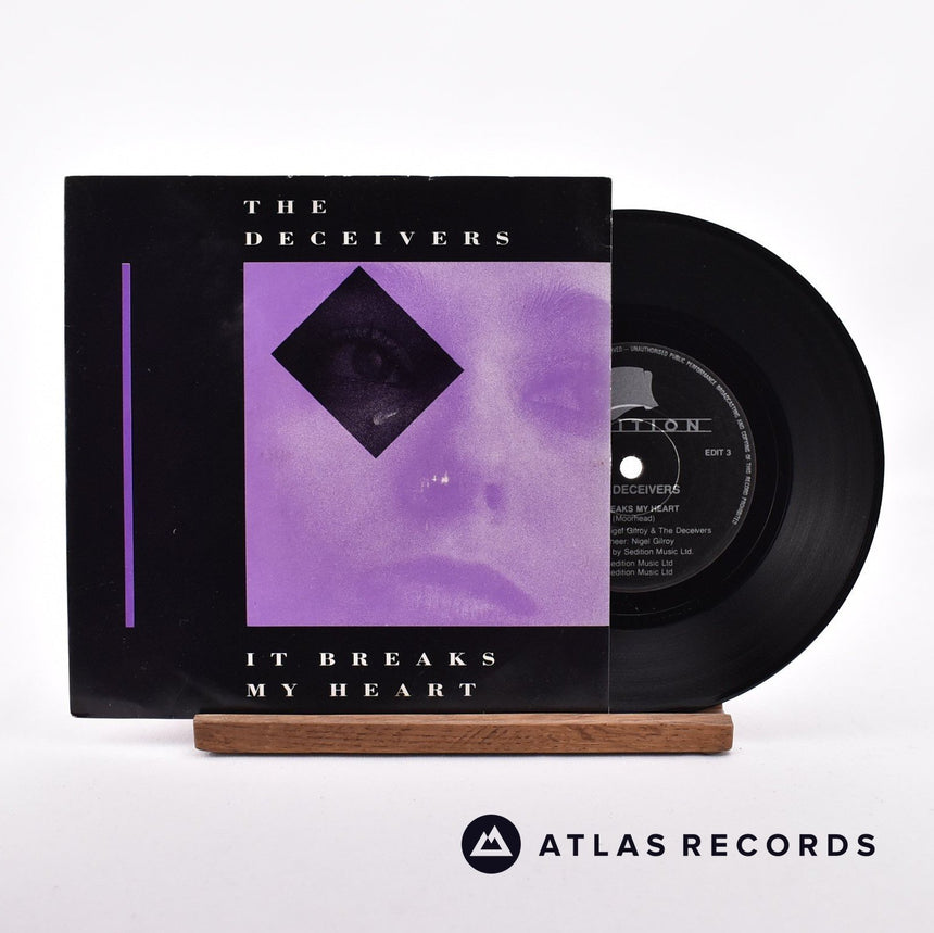 The Deceivers It Breaks My Heart 7" Vinyl Record - Front Cover & Record