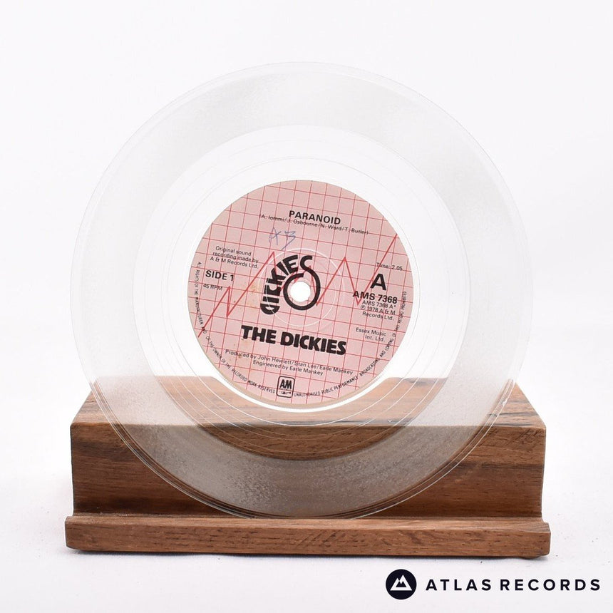 The Dickies - Paranoid - Clear 7" Vinyl Record - EX/EX