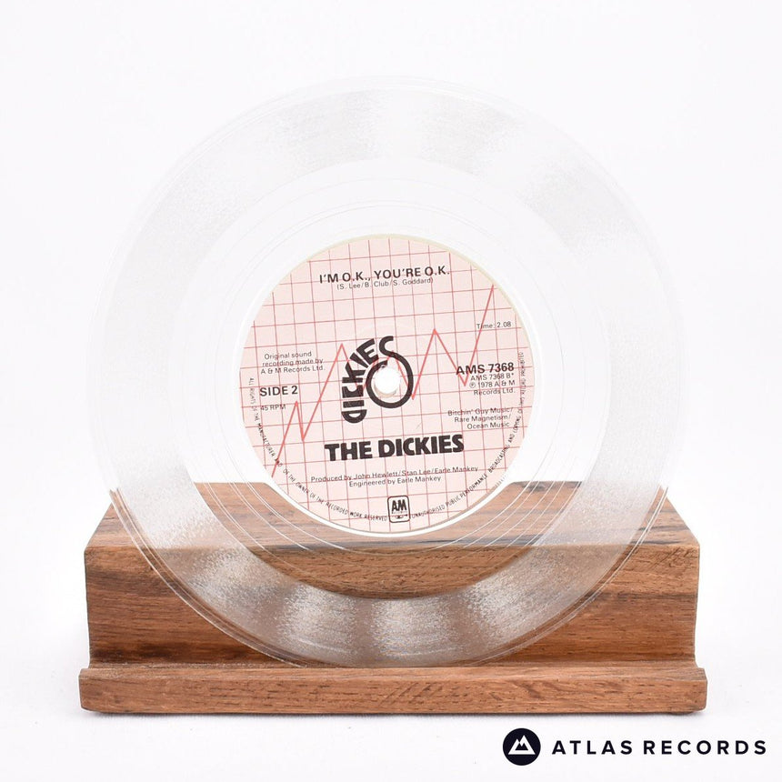 The Dickies - Paranoid - Clear 7" Vinyl Record - EX/EX