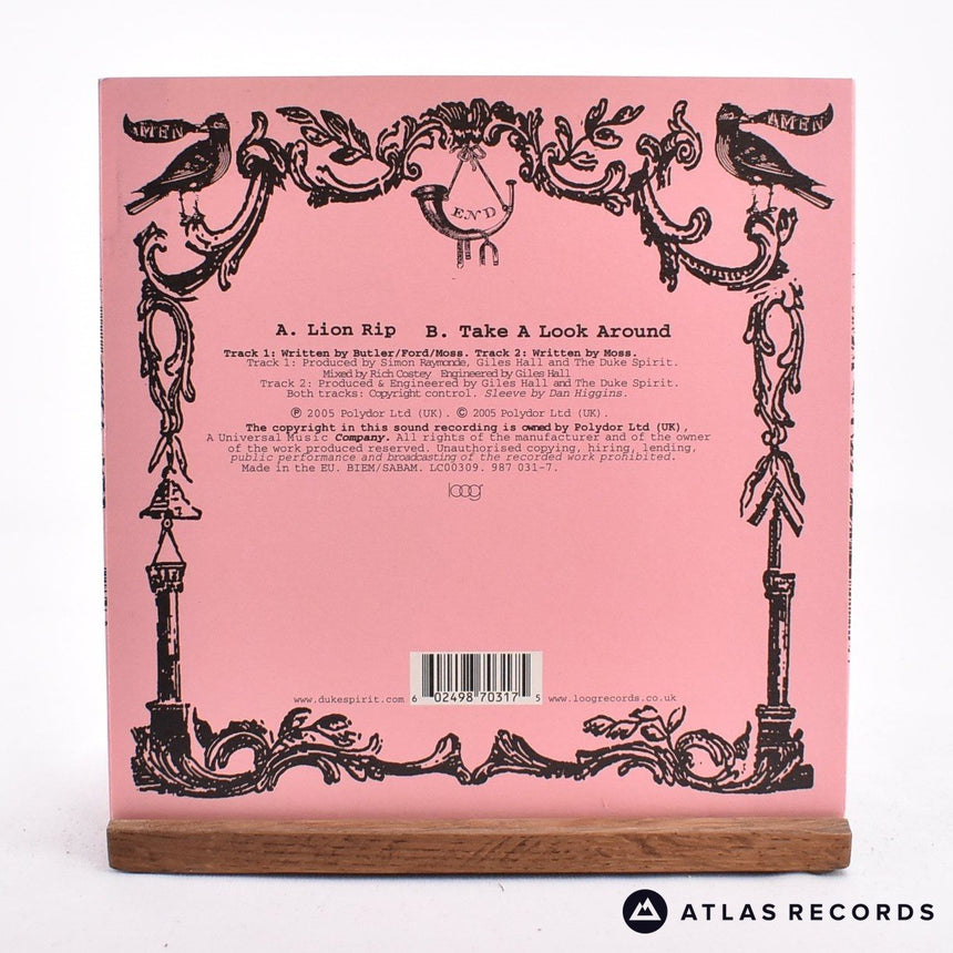 The Duke Spirit - Lion Rip - Red 7" Vinyl Record - NM/NM