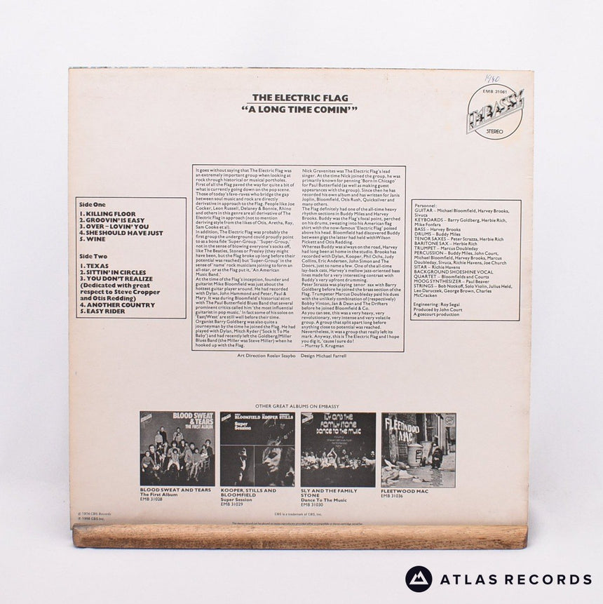 The Electric Flag - A Long Time Comin' - Reissue LP Vinyl Record - EX/EX