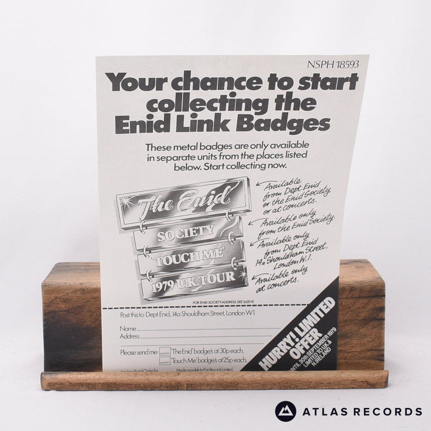 The Enid - Touch Me - Insert LP Vinyl Record - EX/EX