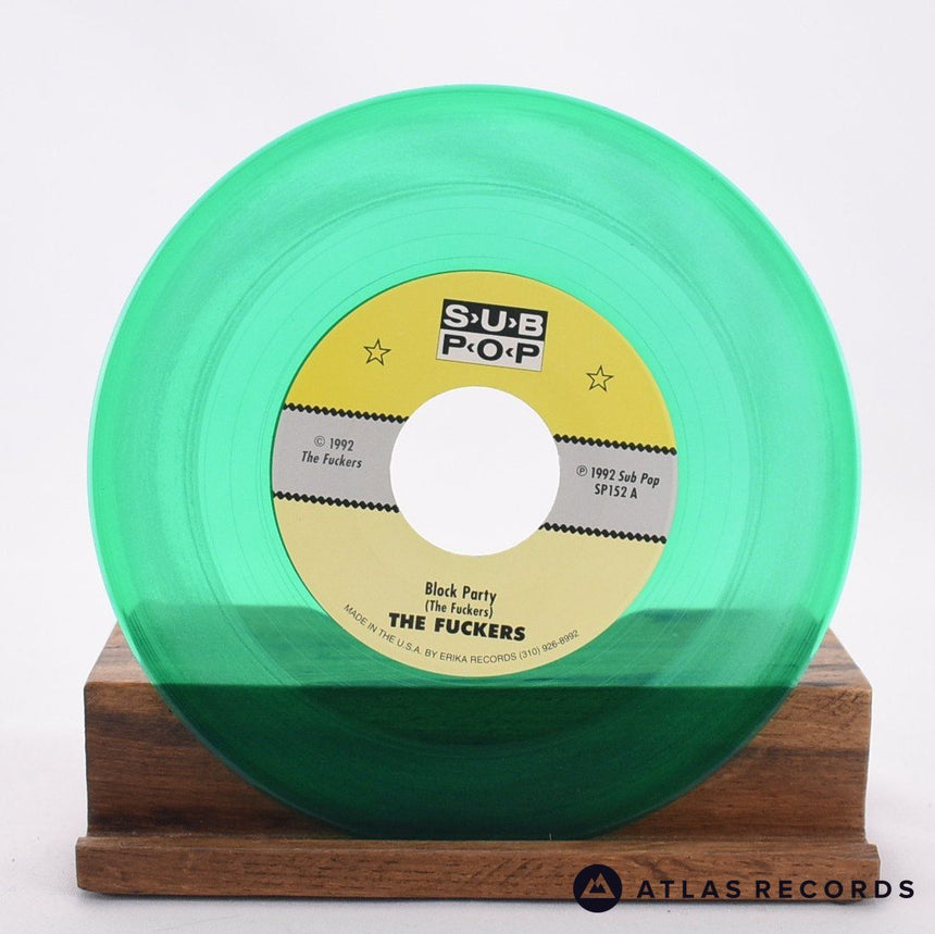 The Fuckers - Block Party - Green Translucent 7" Vinyl Record - EX/EX