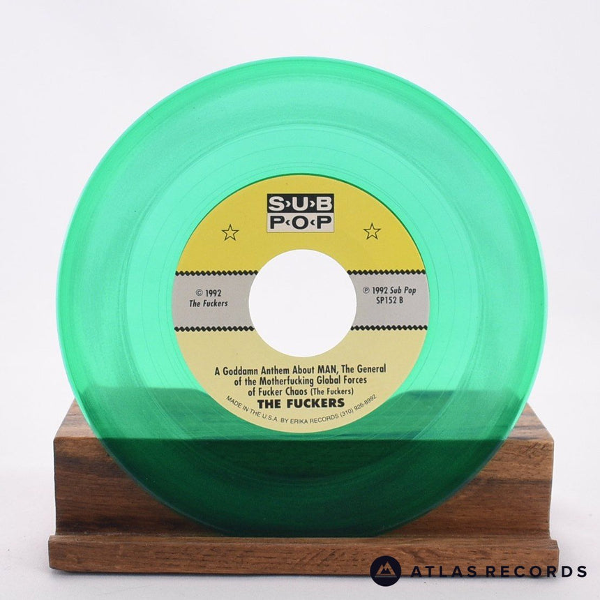 The Fuckers - Block Party - Green Translucent 7" Vinyl Record - EX/EX