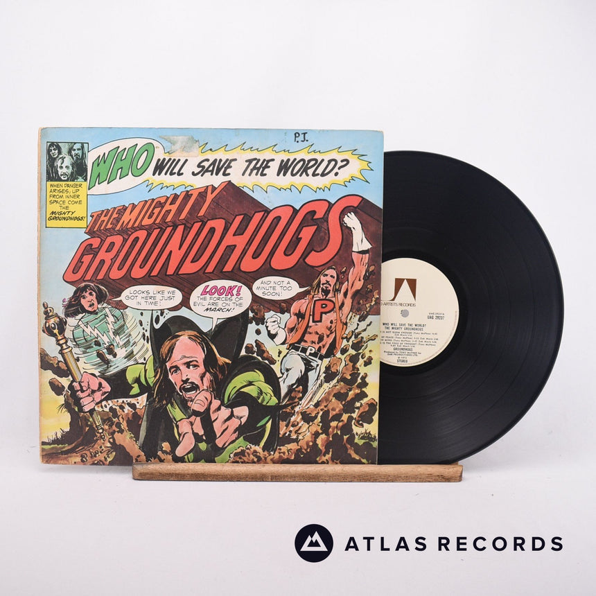 The Groundhogs Who Will Save The World? The Mighty Groundhogs LP Vinyl Record - Front Cover & Record