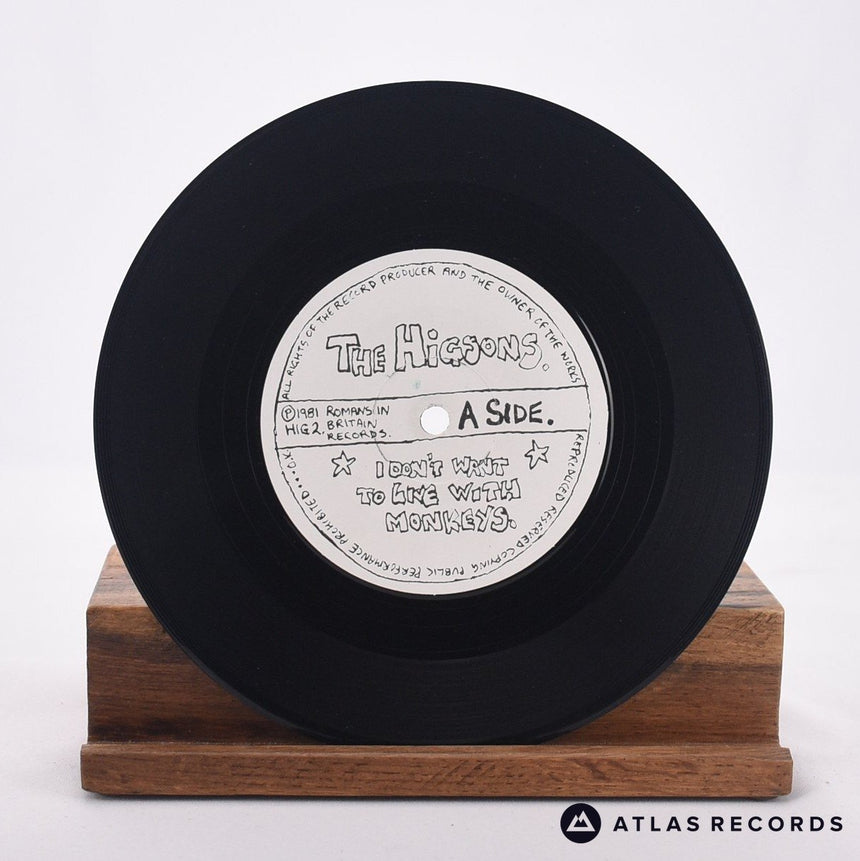 The Higsons - I Don't Want To Live With Monkeys ! - 7" Vinyl Record - EX/EX