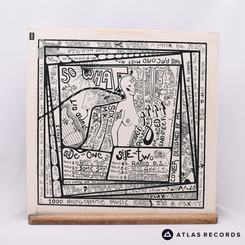 The Hoax - So What - Blue Lyric Sheet A-1 B-1 LP Vinyl Record - VG+/EX