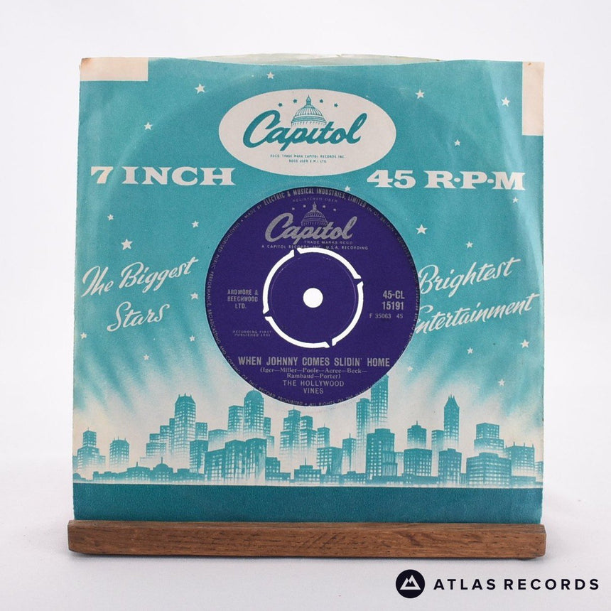The Hollywood Vines When Johnny Comes Slidin' Home 7" Vinyl Record - In Sleeve