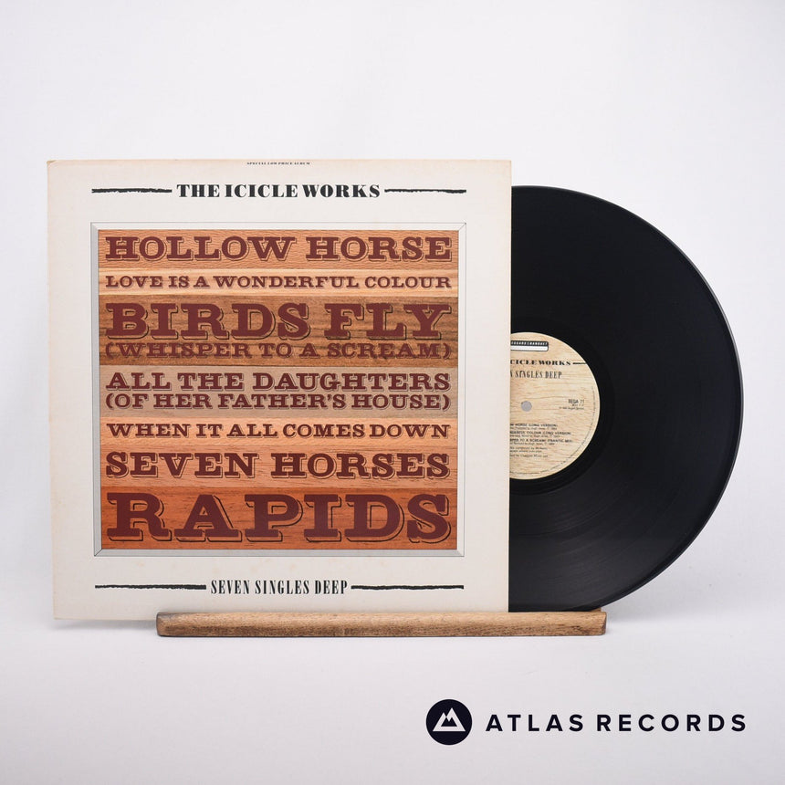 The Icicle Works Seven Singles Deep LP Vinyl Record - Front Cover & Record