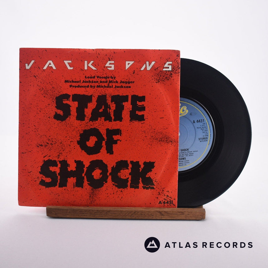 The Jacksons State Of Shock 7" Vinyl Record - Front Cover & Record