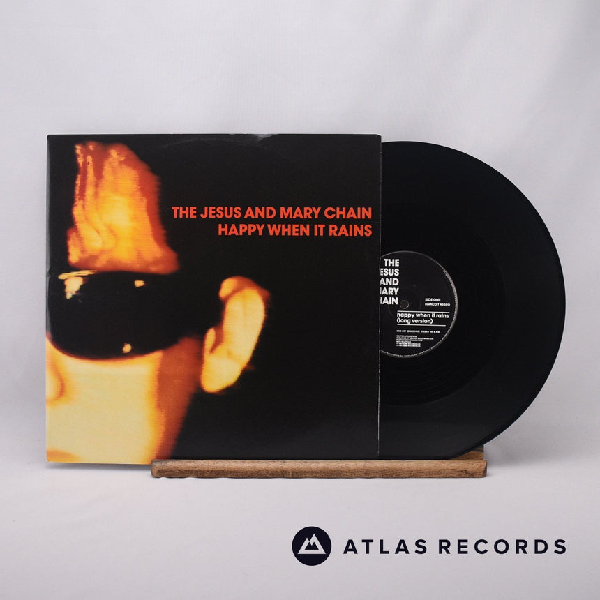 The Jesus And Mary Chain Happy When It Rains 12" Vinyl Record - Front Cover & Record