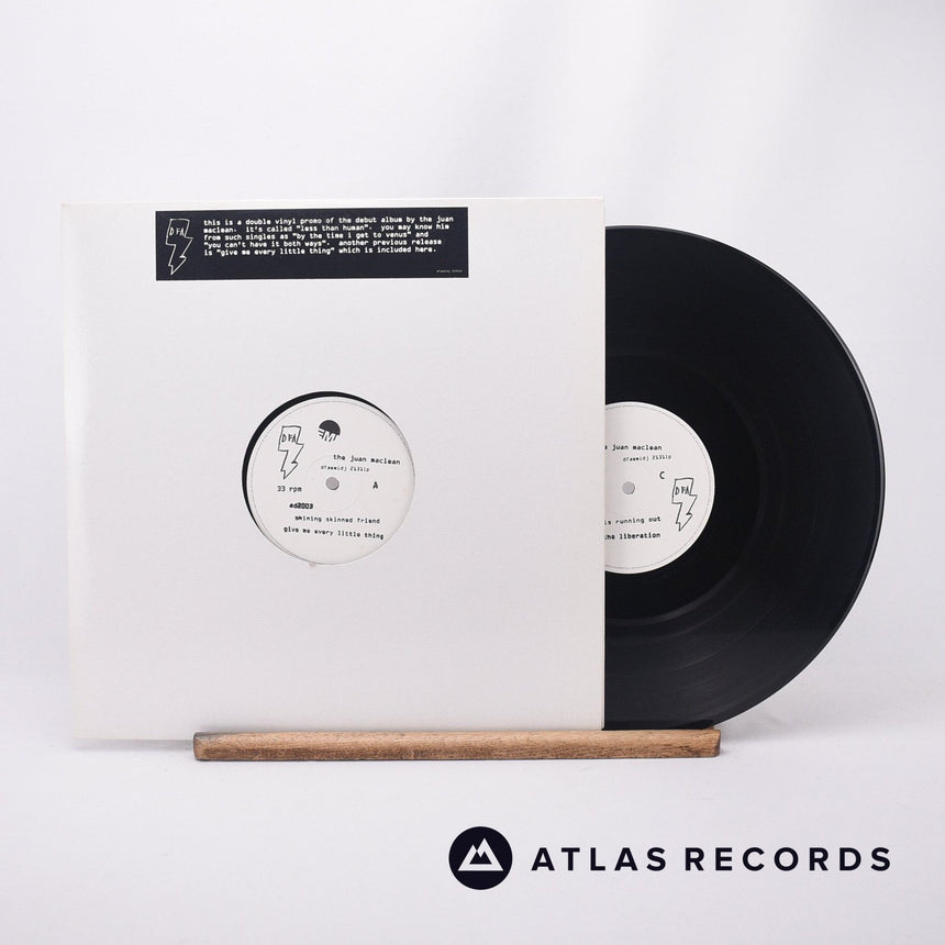 The Juan MacLean Less Than Human 2 x LP Vinyl Record - Front Cover & Record