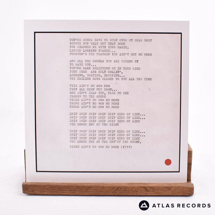 The Kills - No Wow - Lyric Sheet 7" Vinyl Record - NM/NM