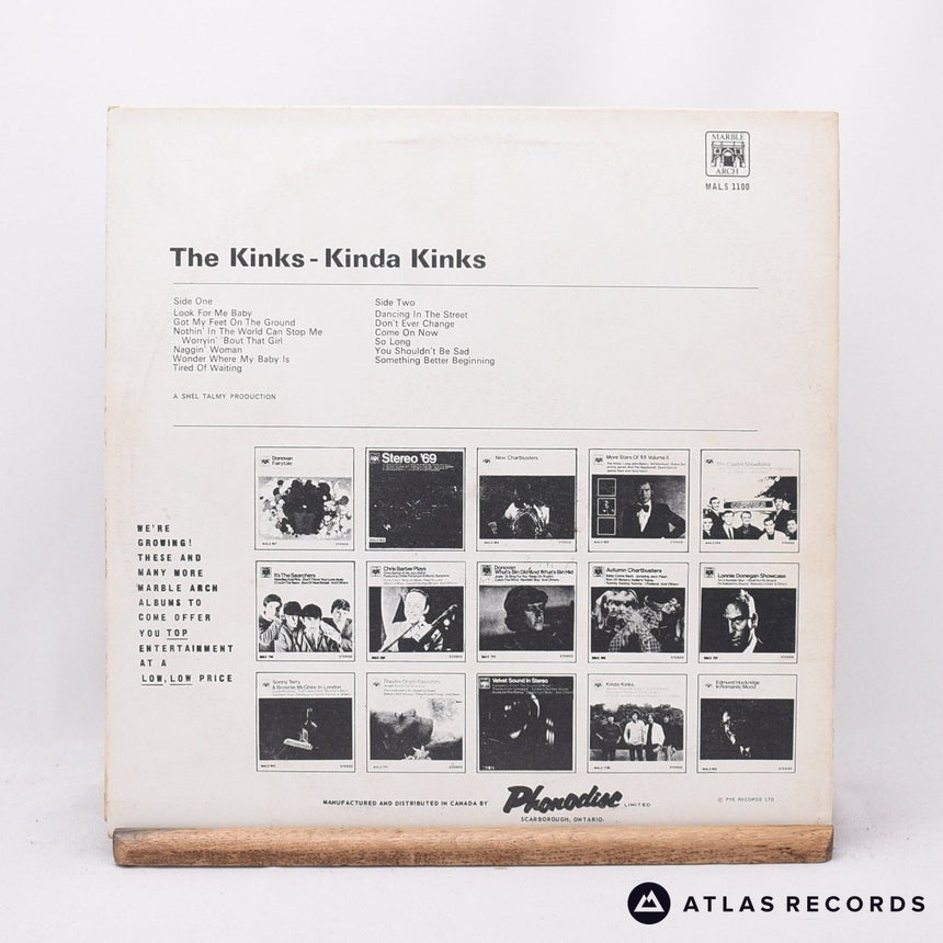 The Kinks - Kinda Kinks - Reissue Canada LP Vinyl Record - VG+/VG+