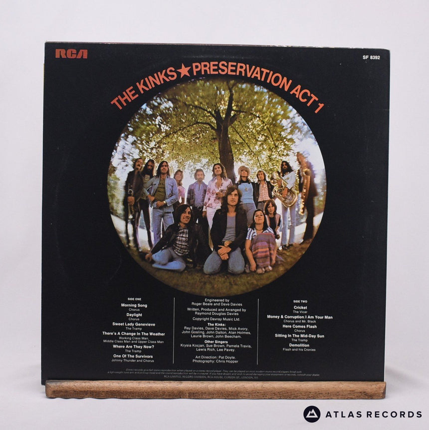 The Kinks - Preservation Act 1 - Lyric Sheet Stereo LP Vinyl Record - VG+/EX