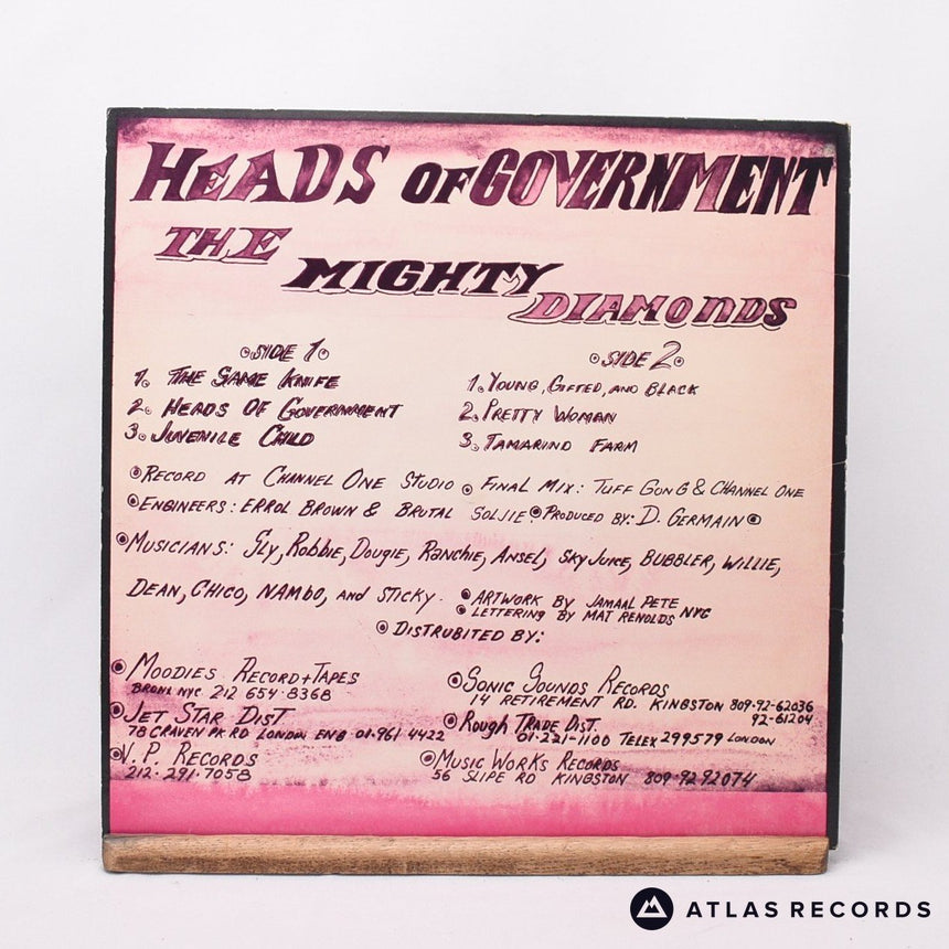 The Mighty Diamonds - Heads Of Government - Jamaica A B LP Vinyl Record - EX/EX