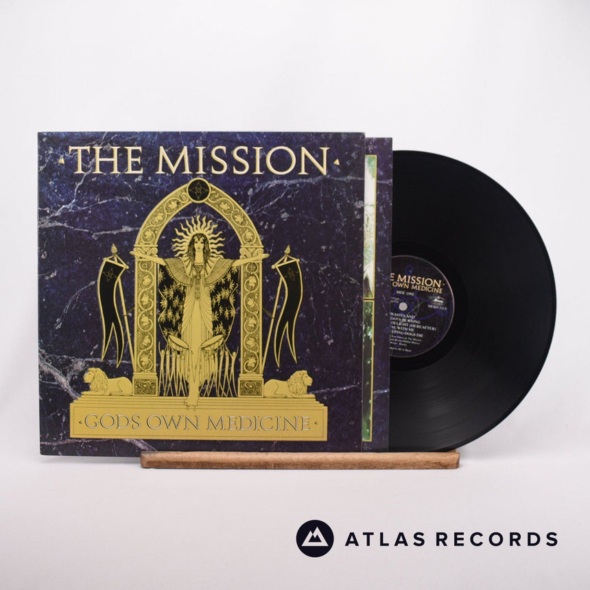 The Mission Gods Own Medicine LP Vinyl Record - Front Cover & Record